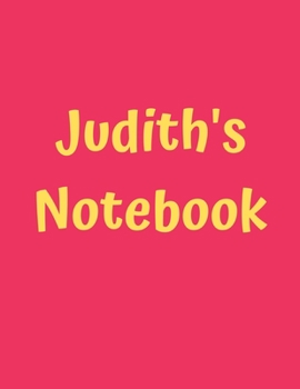 Paperback Judith's Notebook: Pink Cover, College Ruled, 100 Sheets, 8.5" x 11" (Letter Size), White Paper Book