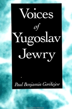 Paperback Voices of Yugoslav Jewry Book