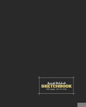 Paperback Amiesk Notebook - Sketch Book - 600 pages (8 x 10 inch) - Book