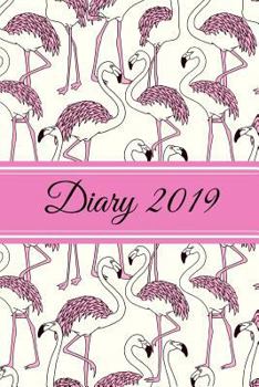 Paperback Diary 2019: Pink Flamingos Patterns Book