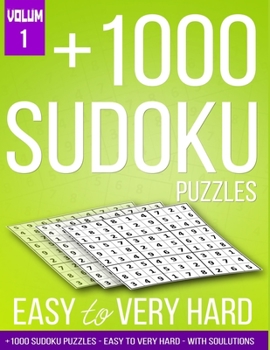 Paperback +1000 Sudoku Puzzles Easy to Very hard: Book with Full Solutions for Adults and large print Book