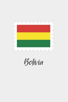 Paperback Bolivia flag minimalist notebook: Country national flag travel journal notebook Book