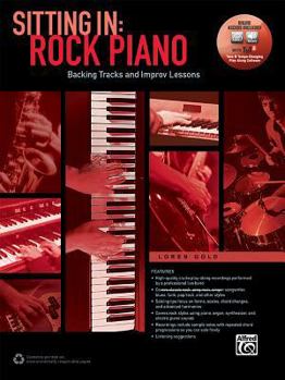 Paperback Sitting in -- Rock Piano: Backing Tracks and Improv Lessons, Book & Online Audio/Software Book