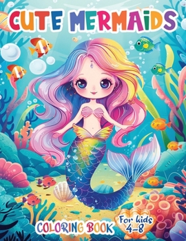 Paperback Cute Mermaids Coloring Book For Kids 4-8: Unique 50 Colorful Mermaid Scenes for Young Artists Book