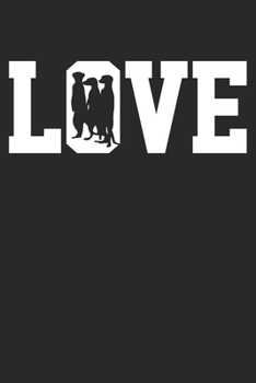 Paperback Notebook: Meerkats Dot Grid 6x9 120 Pages Book