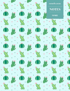 Paperback Cornell System Notes 110 Pages: Cactus Notebook for Professionals and Students, Teachers and Writers - Succulent Llama Pattern Book