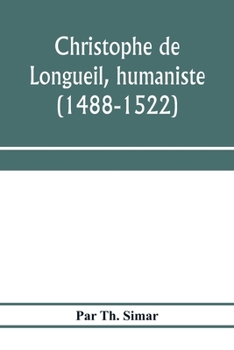 Paperback Christophe de Longueil, humaniste (1488-1522) Book