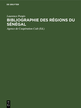 Hardcover Bibliographie des Régions du Sénégal [French] Book