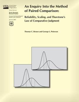Paperback An Enquiry into the Method of Paired Comparison: Reliability, Scaling, and Thurstone's Law of Comparative Judgment Book
