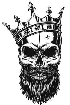 Paperback NoteBook - Skull with Crown 250 pages Book