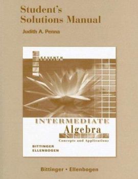 Paperback Student's Solutions Manual Intermediate Algebra: Concepts & Applications Book
