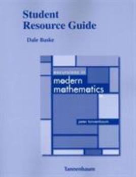 Paperback Excursions in Modern Mathematics: Student Resource Guide Book