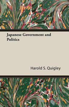 Paperback Japanese Government and Politics Book