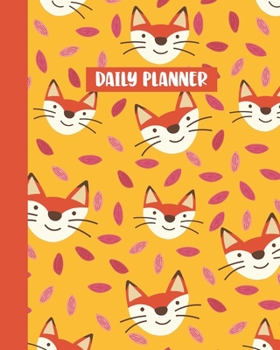 Daily Planner: 180 Days | Undated Schedule Organizer and Hourly Appointment Calendar | Notes, Gratitude, Wellness, and To Do List Sections | Whimsical Fox Pattern Cover Design in Yellow and Orange