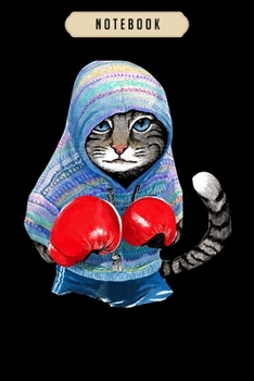 Notebook: Cat in boxing suit  journal|6x9(100 pages)Blank Lined Journal For kids, student, school, women, girls, boys, men, birthday gifts|Boxer gifts Notebook
