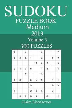 Paperback 300 Medium Sudoku Puzzle Book 2019 Book