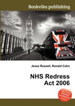 Paperback Nhs Redress ACT 2006 Book