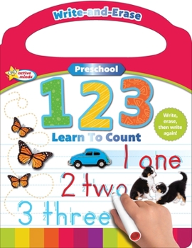 Board book Active Minds Write-And-Erase Preschool 123: Learn to Count Book