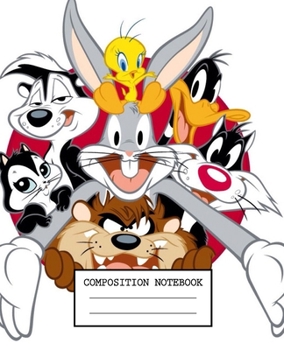 Composition Notebook: Looney Tunes Soft Glossy Cover Wide Ruled Lined Pages Book 7.5 x 9.25 Inches 110 Pages