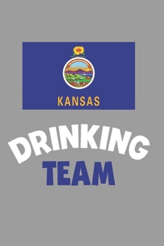 Paperback Drinking Team Notebook: Lined Journal, 120 Pages, 6 x 9, Kansas Flag Beer Olympics Gift Journal Matte Finish Book