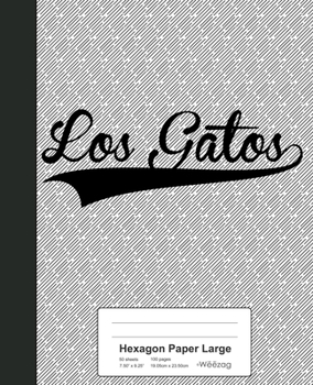 Paperback Hexagon Paper Large: LOS GATOS Notebook Book