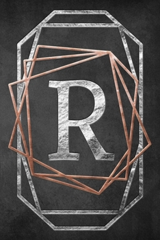 Chalkboard Foiling Minimalist Letter Notebook - R: A personalized monogram notebook just for you!
