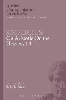 Paperback Simplicius: On Aristotle on the Heavens 1.1-4 Book