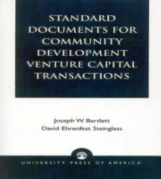 Paperback Standard Documents for Community Development Venture Capital Transactions Book