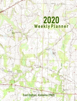 2020 Weekly Planner: East Dothan, Alabama (1969): Vintage Topo Map Cover