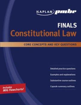 Paperback Kaplan PMBR Finals: Constitutional Law: Core Concepts and Key Questions Book