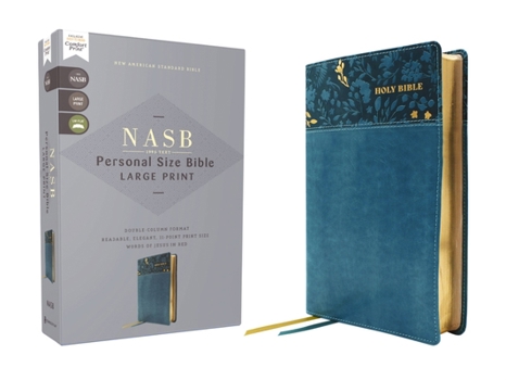 Imitation Leather Nasb, Personal Size Bible, Large Print, Leathersoft, Teal, Red Letter, 1995 Text, Comfort Print Book