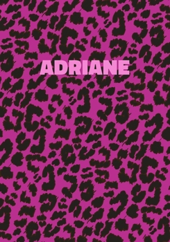 Paperback Adriane Notebook: Personalized Pink Leopard Print Notebook (Animal Skin Pattern). College Ruled (Lined) Journal for Notes, Diary, Journa Book