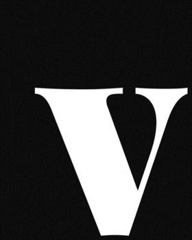 Paperback v: Large Minimalist Modern Lined Notebook in Black and White - Personalized Monogram Lowercase Letter v Book