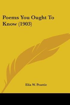 Paperback Poems You Ought To Know (1903) Book