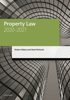 Paperback Property Law 2020-2021 Book