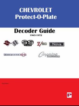 Paperback GM Protect-O-PLate Decoder Guide 1965-1972 Chevrolet Book