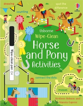 Paperback Wipe-Clean Horse and Pony Activities Book