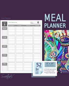 Meal Planner: Weekly Menu Planner with a Grocery List (52 spacious records in a large soft covered notebook from our Inside Out range) (Food Planners)
