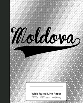 Paperback Wide Ruled Line Paper: MOLDOVA Notebook Book