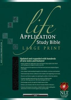 Bonded Leather Life Application Study Bible-NLT-Large Print [Large Print] Book