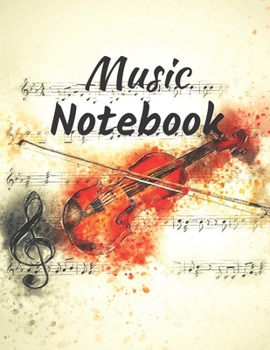 Paperback Music Notebook: Blank Music Notebook: for musicians, composers, students, and educators (8.5x11), 110 pages 13 stave per page. Perfect Book