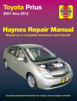 Paperback Toyota Prius 2001 Thru 2012 Haynes Repair Manual Book