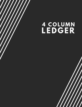 4 Column Ledger: Modern Art Account Record Keeping Books, General Columnar Ruled Ledger Book, Blank Accounting Bookkeeping Notebook, Paper Book ... (Notebooks for Small Business Home Office)