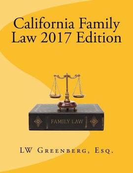 Paperback California Family Law 2017 Edition Book
