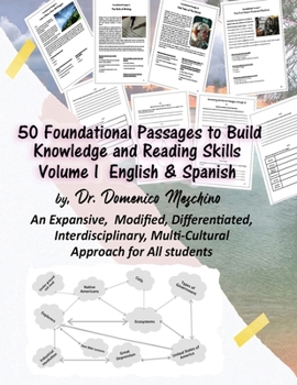 Paperback 50 Foundational Passages to Build Knowledge and Reading Skills: Volume I English and Spanish Book