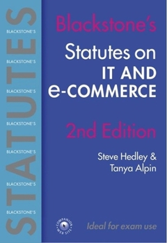 Paperback Blackstone's Statutes on It and E-Commerce Book