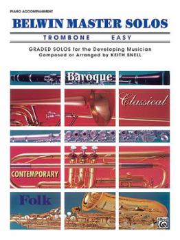 Paperback Belwin Master Solos (Trombone), Vol 1: Easy Piano Acc. (Belwin Master Solos, Vol 1) Book