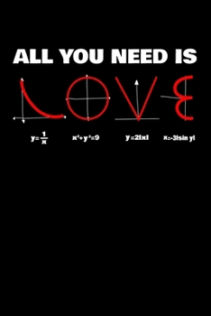 Paperback Notebook: Love Math Physics Nerd Equation Funny Gift 120 Pages, 6X9 Inches, Graph Paper Book