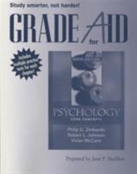 Paperback Grade Aid Workbook for Psychology: Core Concepts Book