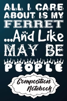 Paperback Composition Notebook: 110 Blank Lined Papers - 6x9 Personalized Customized Elephant Composition Notebook Journal Gift For Ferret Lovers Book